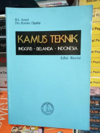 Image of Kamus Teknik Inggris, Belanda & Indonesia